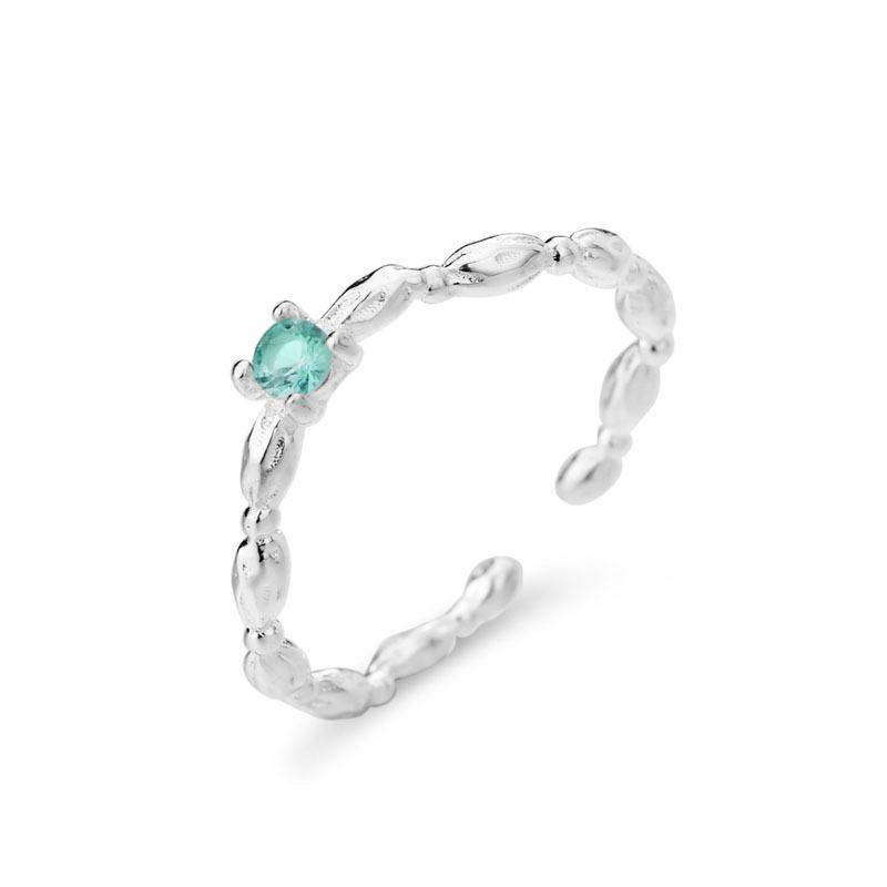 Sam Panda 925 Silver Simple Ring For Women Fine Jewelry Finger Adjustable Open Vintage Big Ball Ring For Party Birthday