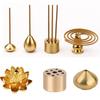 Brass Incense Burner Holder For Incense Stick Coil Bottle Gourd Shaped Copper Incense Holder Copper Censer