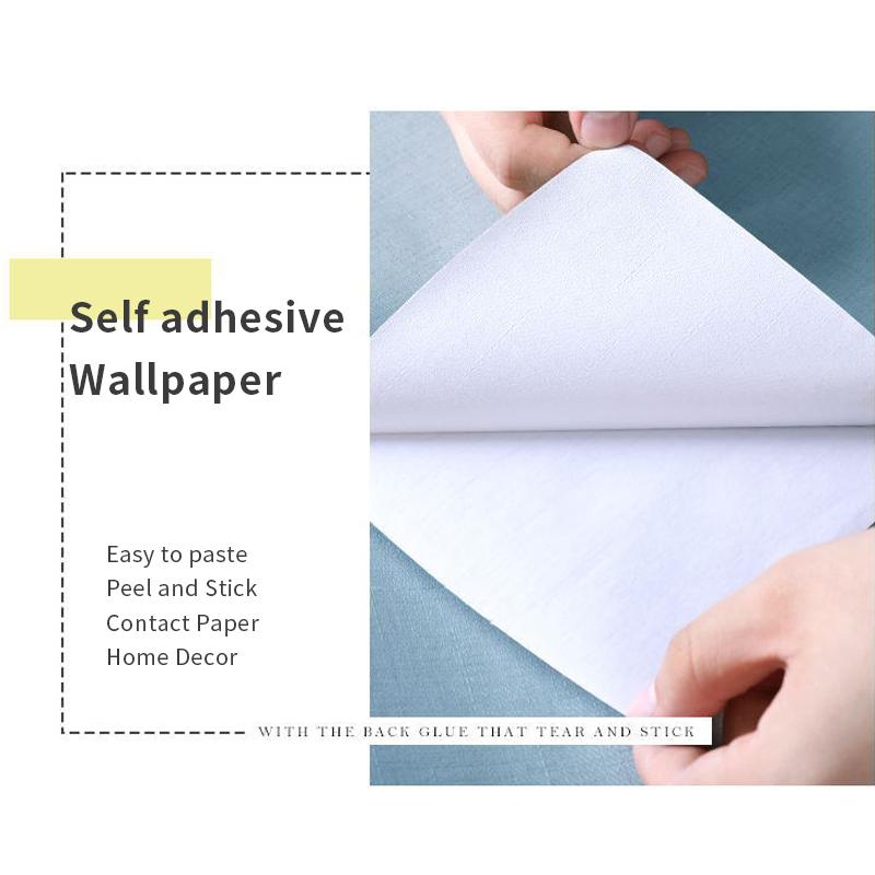 WOKHOME Solid Color Vinyl Self-adhesive Wallpaper Waterproof Contact Paper Wall Sticker Film Wall Papers In Rolls Home Decor