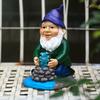 Garden Gnome Statues Outdoor Decoration Resin Solar Light Outdyoor Statue Led Garden Decoration Windproof Lamp Ornaments