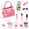 Girls Pretend Play Purse Toy Set | Kids Makeup, Wallet, Phone, Sunglasses & Accessories | Princess Role Play Handbag Gift