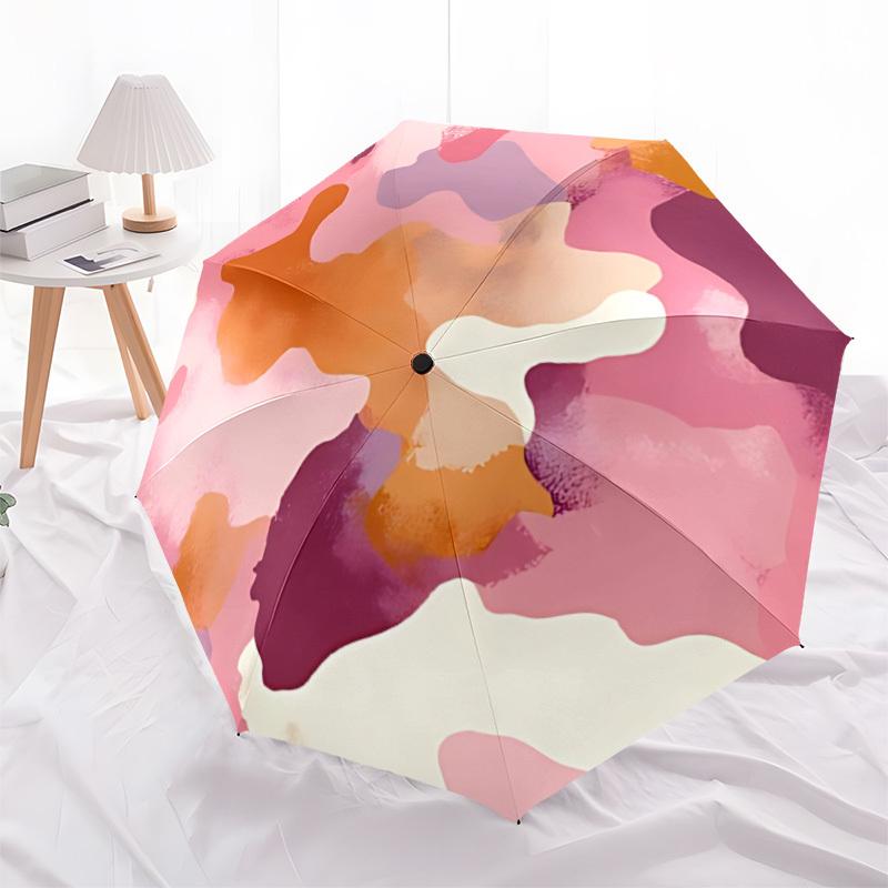 1 pièce Parapluie Art Abstrait à Ouverture/Fermeture Automatique avec Commande et Toile Coupe-Vent - Design Pliant, Cadeau de Vacances yy260225143