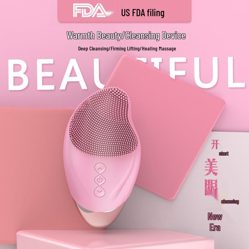 Rechargeable Silicone Facial Cleansing and Eye Massager with USB Charging