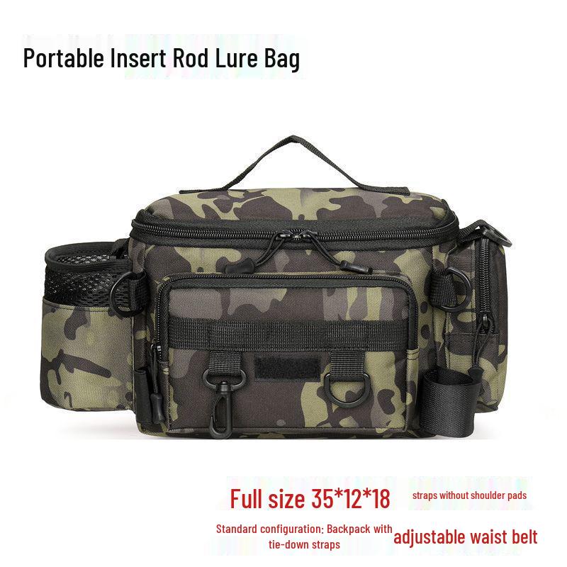 A1R Waterproof Outdoor Fishing Shoulder Bag with Rod Holder