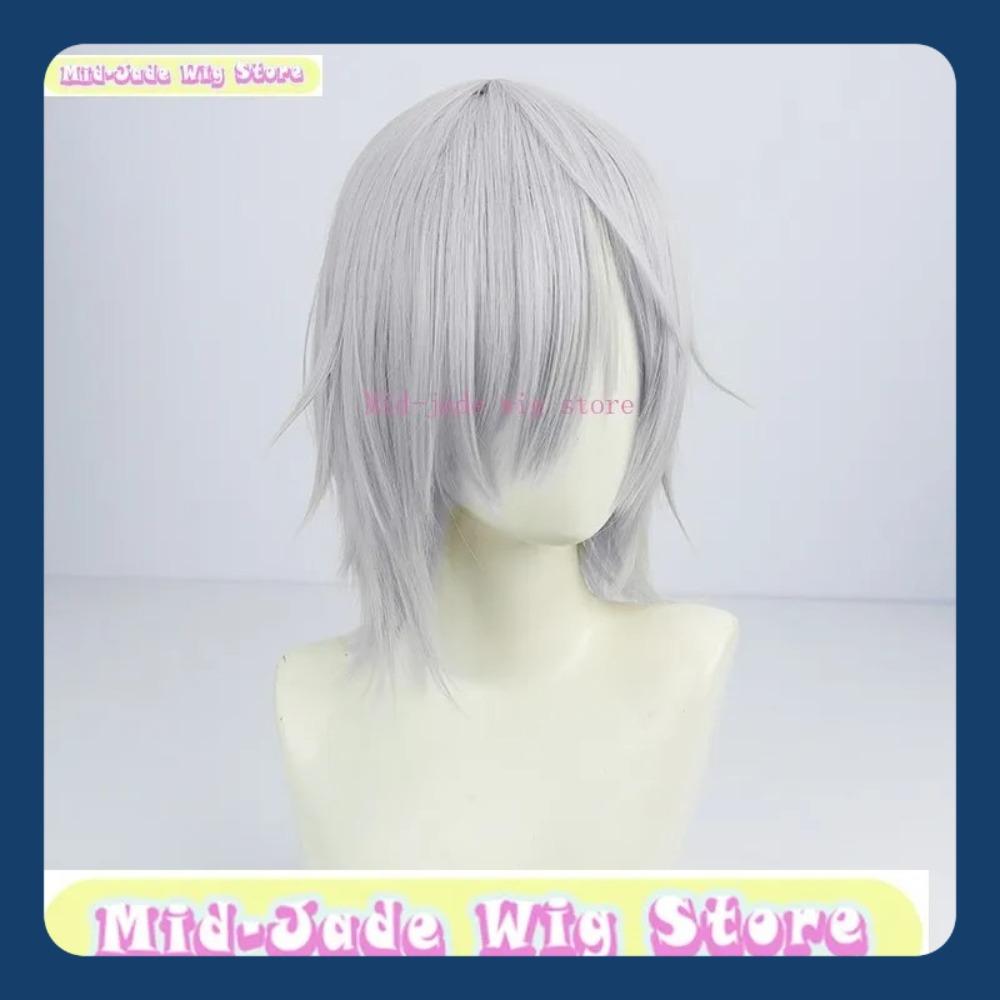 Ni Jishan Ji EN Fulgur Sheep Cosplay Wig Anime Game Cosplay Costume Props Grey Blue Synthetic Hair Party Costume Headwear Wig