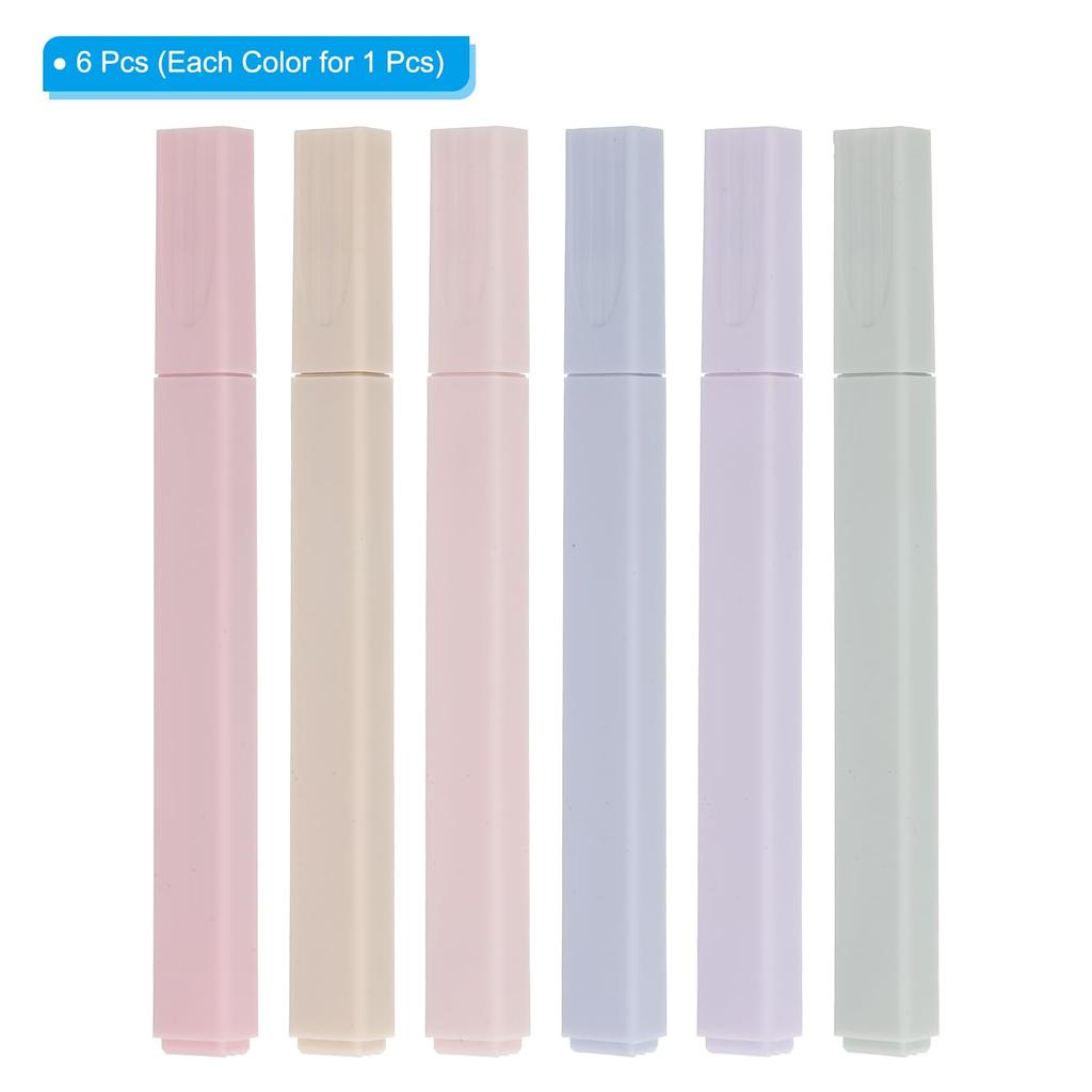 PATIKIL Highlighter Set of Marker Pens for Office and Everyday Style Available in and Blue Pens, 6, Quick-Drying, Wide-Fill Use, 1, Pink, Gray,