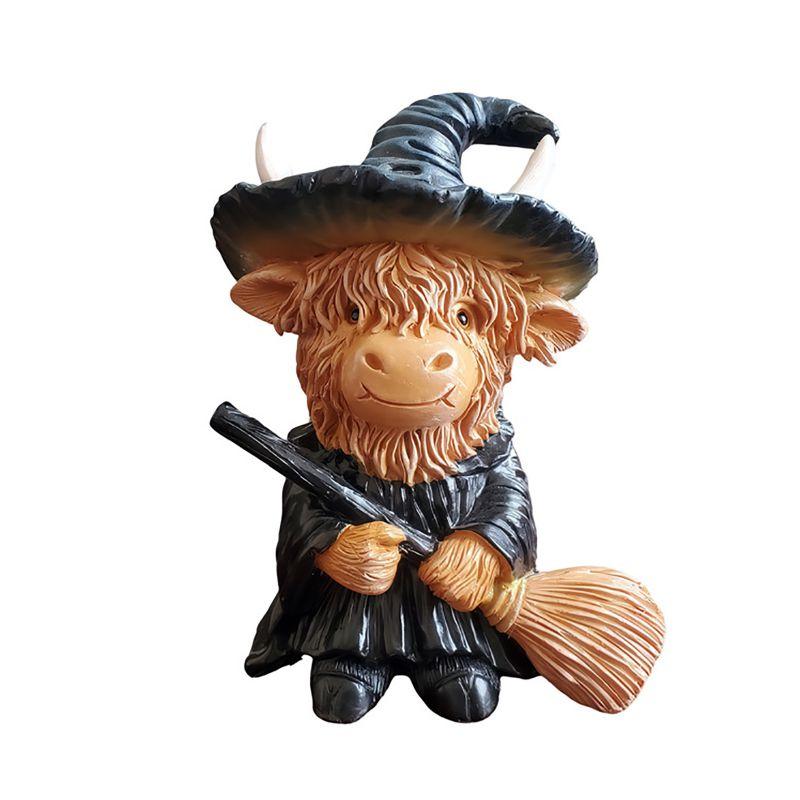 Halloween Christmas Cute Highland Cow Resin Ornament