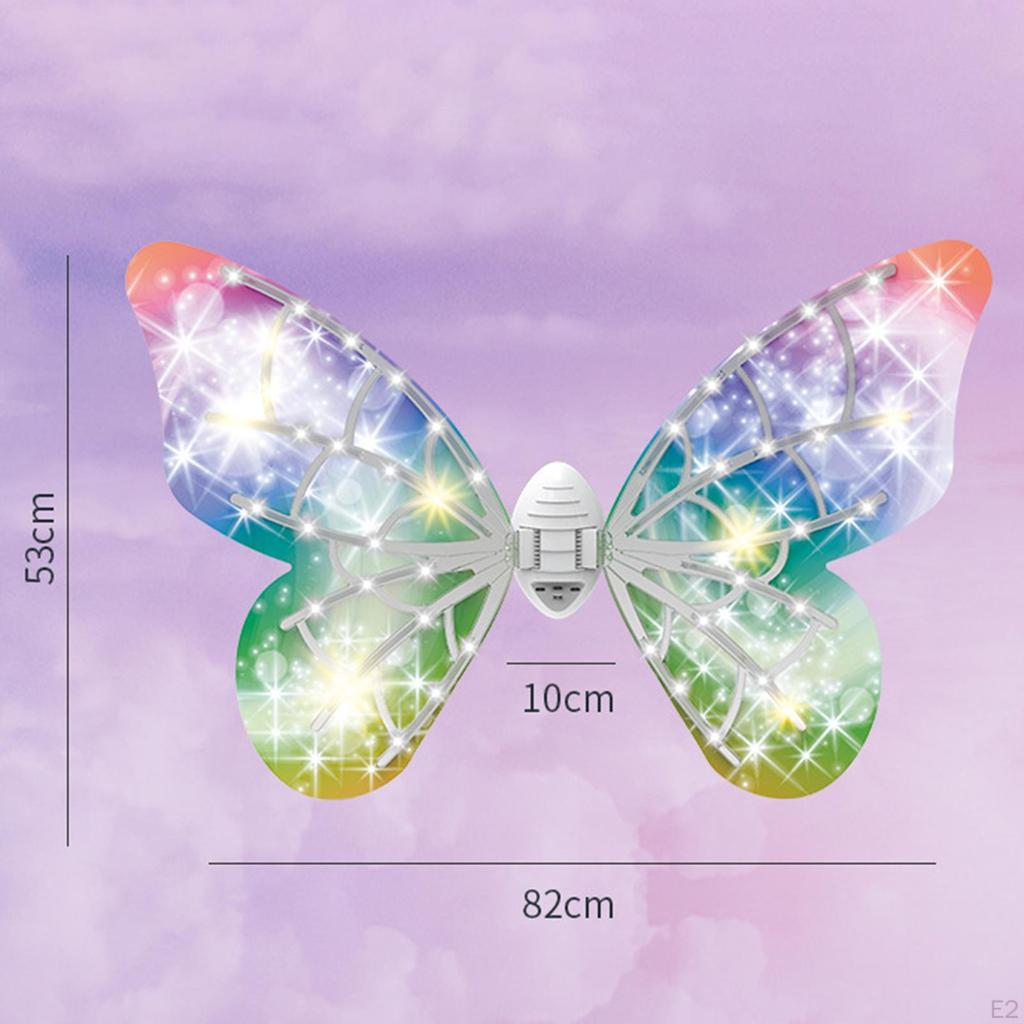Electric Fairy Wing with LED Lights, Moving Music, Dress Up Costume, Music for