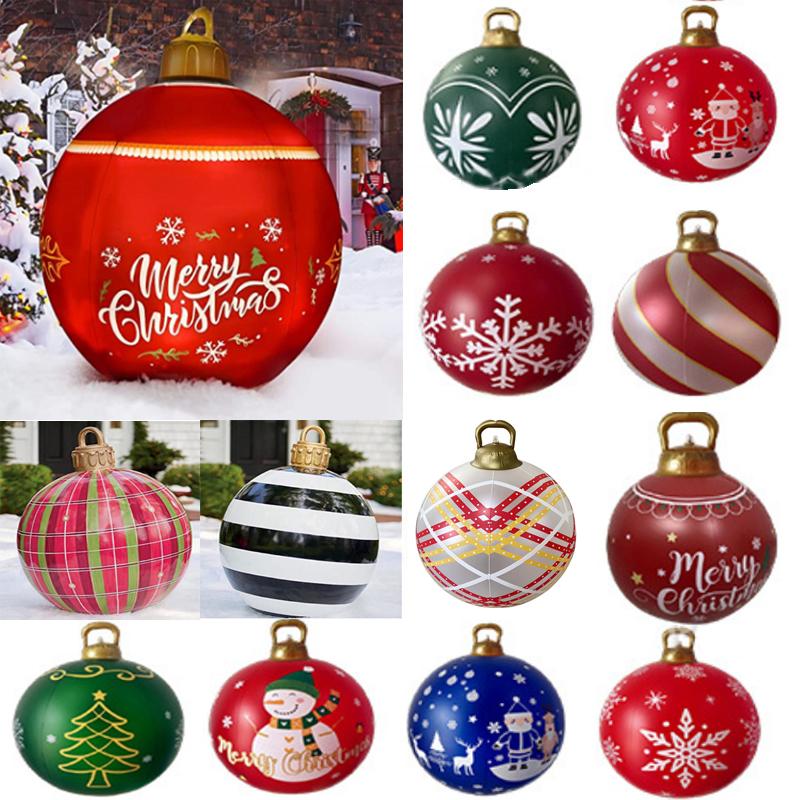 

Надувной рождественский шар ПВХ рождественская елка безделушки вечеринка свадебное украшение 60 см