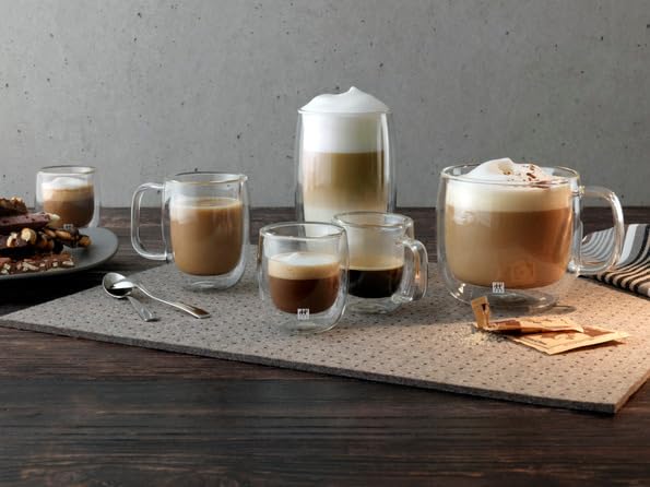 Zwilling Espresso 140ml of Japanese Sorrent "Sorrento Double-Wall Glass, (Set 2)" Tumbler, Insulated, Cold/Hot, Double-Walled, Espresso, Demitasse,