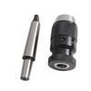 1-16mm Keyless Drill Chuck, 45# Steel Self Tightening Lathe Chuck, Self Tightening   with MT3-B18 Taper Shaft, Integrated Shank