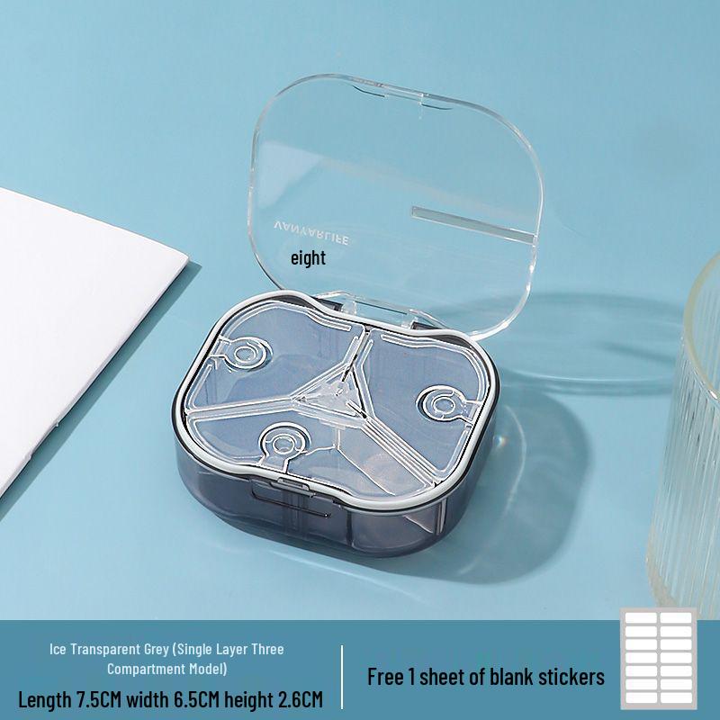 Compact, Moisture-Proof Pill Box for Daily Medication - 3 Times a Day, 7-Day Organizer