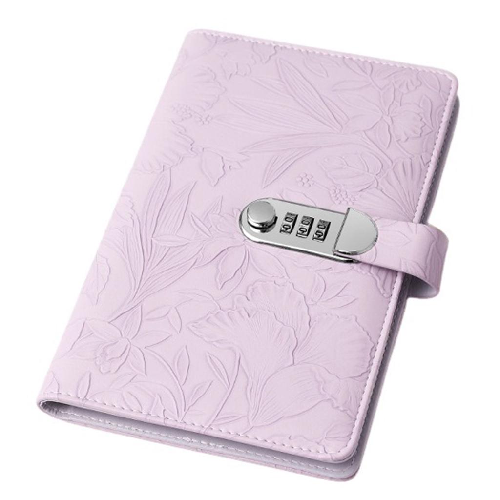 Bank Ledgers Book With Password Lock Mini Pu Leather Money Savings Book User-Resettable Password Notes Deposit Book Organiser