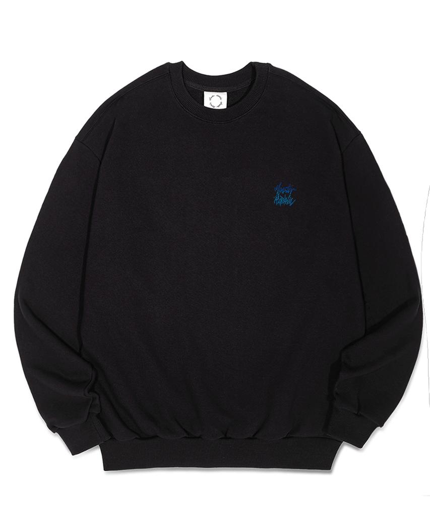 MONSTER REPUBLIC Movement Logo Blue Wave Sweatshirt Black