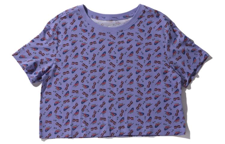Nike Crop Tops Women s Crew Neck Moderate CU9698-569 L