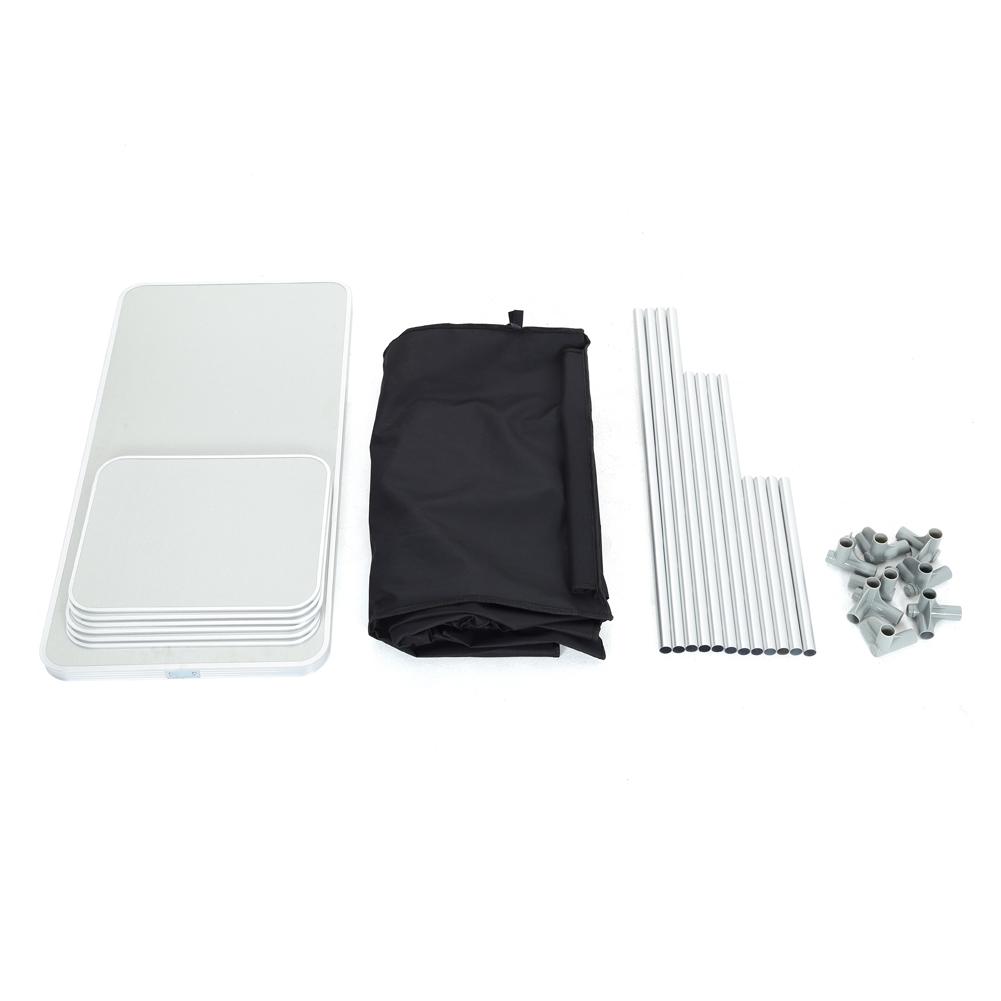 Folding Outdoor Kitchen Cupboard Storage Shelf Table