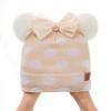 Bow Knot Polka Dot Woolen Hat Scarf Two-piece Set for Autumn and Winter Girls and Babies, Warm Set