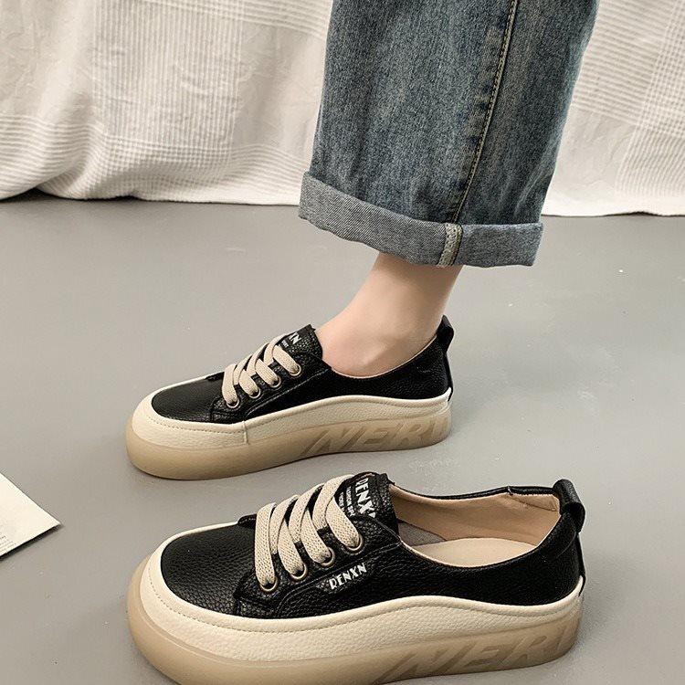 Маленькие белые туфли женские летние плоские ленивые мокасины повседневные универсальные — фото 4