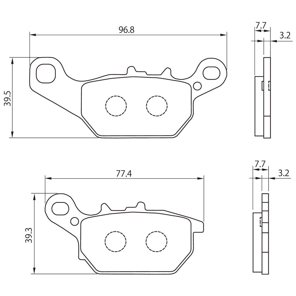Daytona 99850 Motorcycle Brake Pads Red Pads (Semimetal Pads) Axis Z (17-21) etc. Front Use No: 92