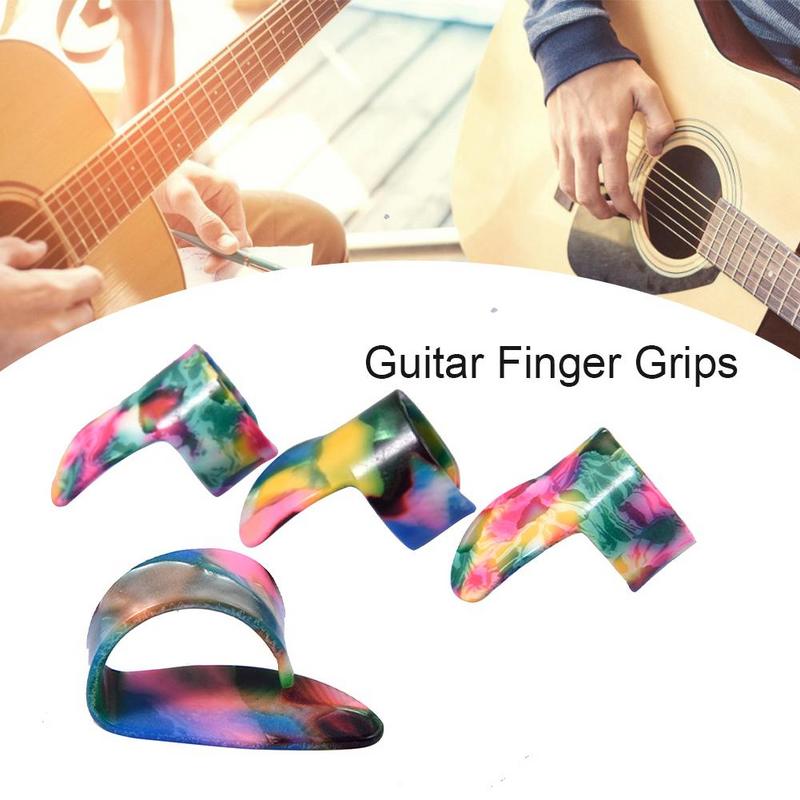 1 Set Guitar Picks 1 Thumb 3 Finger Acoustic Nail Jim Guitar Banjo Thumb Picks Plectrum For Guitar Accessories