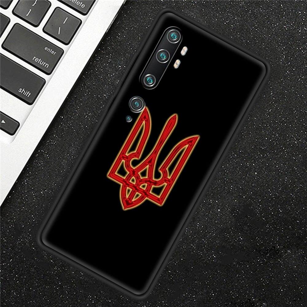 Ukraine Flag Painted Bling Case For Xiaomi Mi Poco X3 NFC M3 Pro Note 10 Lite 11 10T Pro 5G 9T Silicone Phone Coque Black Cover