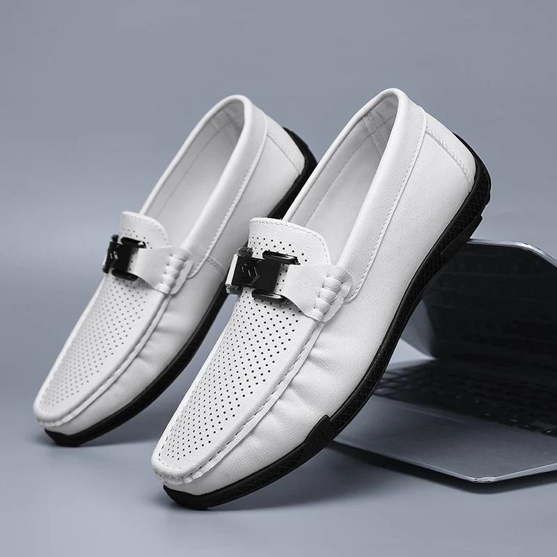 Fashion Luxury Brand Comfortable Men Moccasins Soft Male Driving Shoes Fashion Leather Men Casual Shoes Slip On Italian Formal Loafers