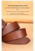 Men's Retro Genuine Cowhide Leather Jeans Belt