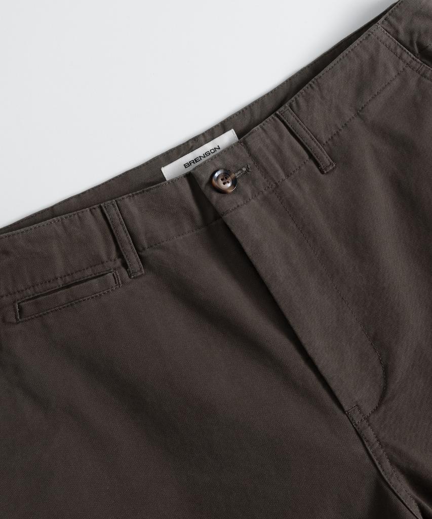 BRENSON Fine Washed Straight Chino Pants (Brown)