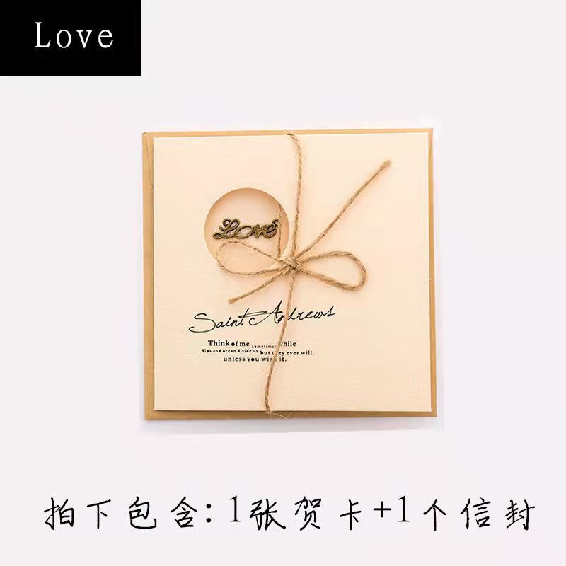 Vintage Retro Metal Diy Folding Holiday Greeting Blessing Message Card 1pcs