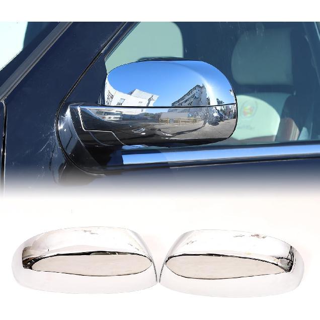 

Mirror Half Caps Compatible with 2007-2014 Cadillac Escalade Chevy Silverado GMC Sierra Yukon XL Tahoe Avalanche Suburban, Door Rear Side View Mirror bright silver