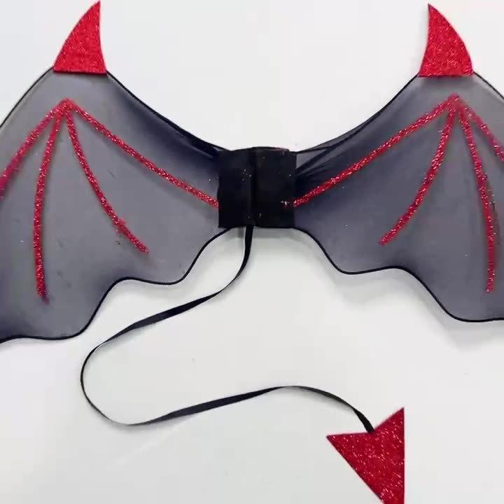 Halloween Decoration Props, Bat Wings, Three Piece Set, Role-playing, Party Decoration Props, Stage Performance