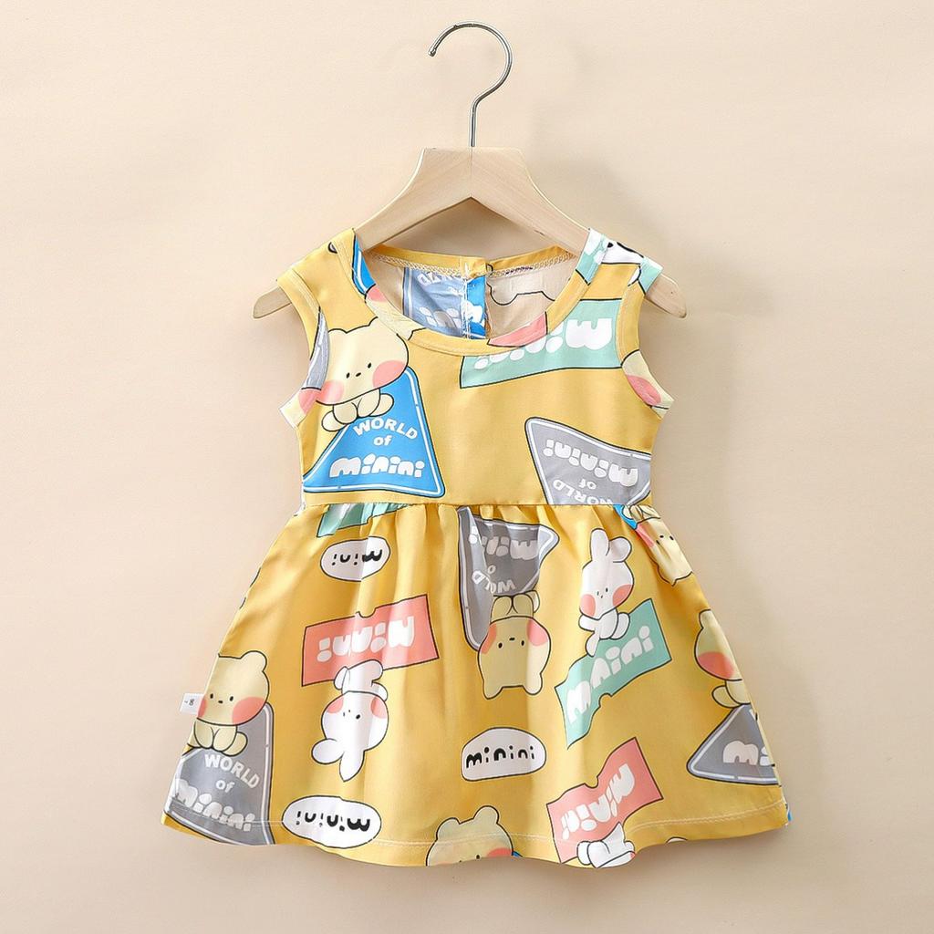 Children's Clothing Summer Children's Skirt Girls Cotton Silk Skirt Baby Dress Princess Dress Vest Skirt Baby Clothes Treasure