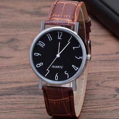 New Blu-Ray Faux Leather Band Roman Numerals Analog New Business WristWatch Quartz Men Watch
