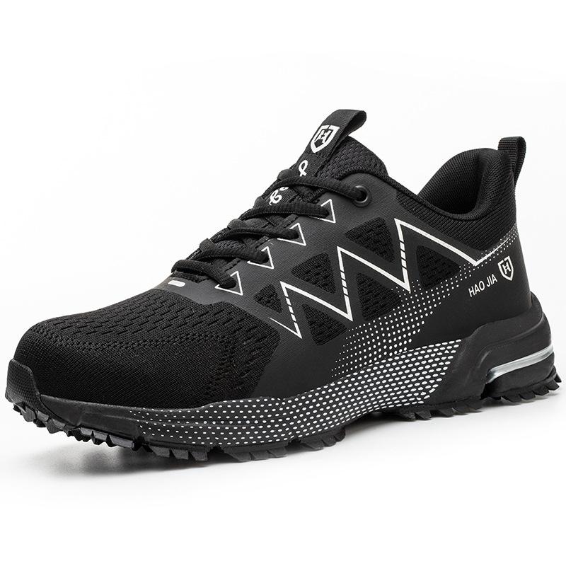 

Защитная обувь с защитой от проколов, мужские кроссовки со стальным носком, устойчивые к проколам, дышащие рабочие защитные ботинки, удобная обувь для строительства, мужская 36 чёрный