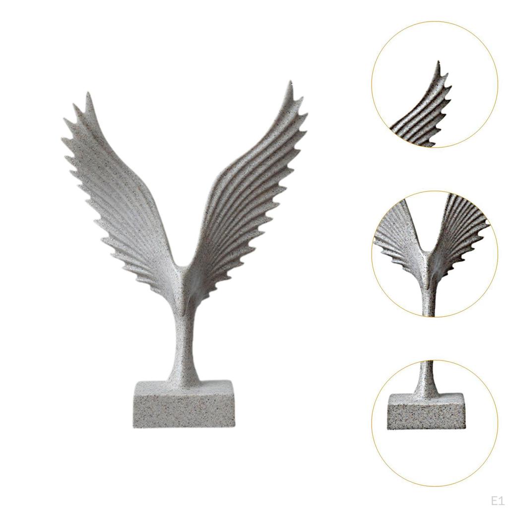 Abstract Sculpture Wing Statue Desktop Modern Spreading Figurine Collection for Cabinet Porch