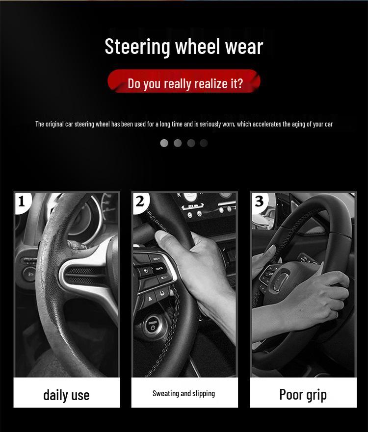 Steering Wheel Cover for Peugeot Models: 307, 3008, 4008, 2008, 508L, 301, 207