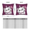 Copricuscini Quadrati Marie Cat Poliestere Soggiorno Yummy in My Tummy Copricuscino Carino Decorativo Cuscino da Arredo 45*45