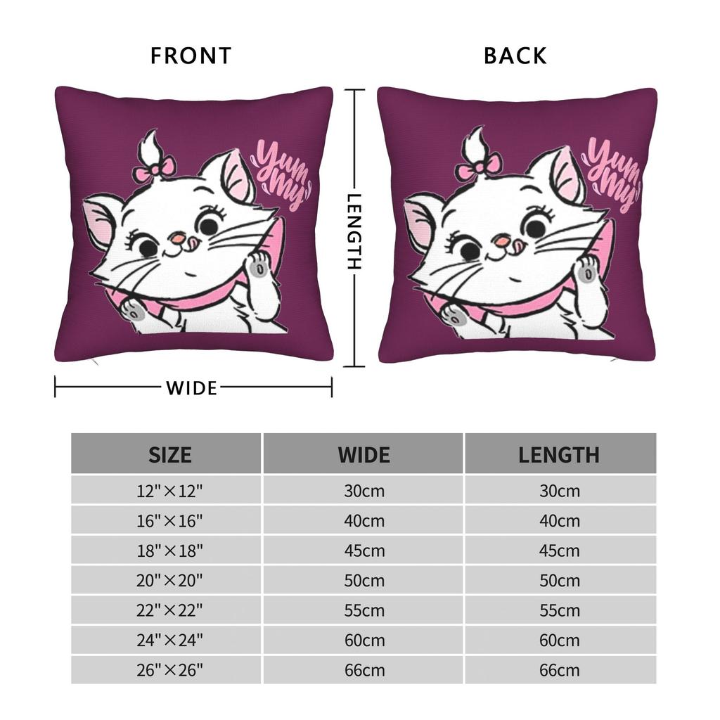 Copricuscini Quadrati Marie Cat Poliestere Soggiorno Yummy in My Tummy Copricuscino Carino Decorativo Cuscino da Arredo 45*45