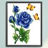 Partial Embroidery Beads Printed 9CT Flower Cross Stitch Kit Home Art Decor