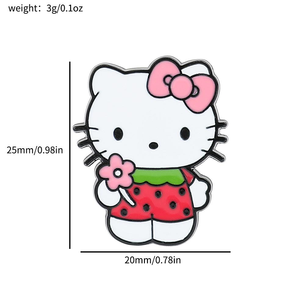 Японская брошь КТ кошка Sanrio металлическая значок кошка сплав капельная сумка булавка