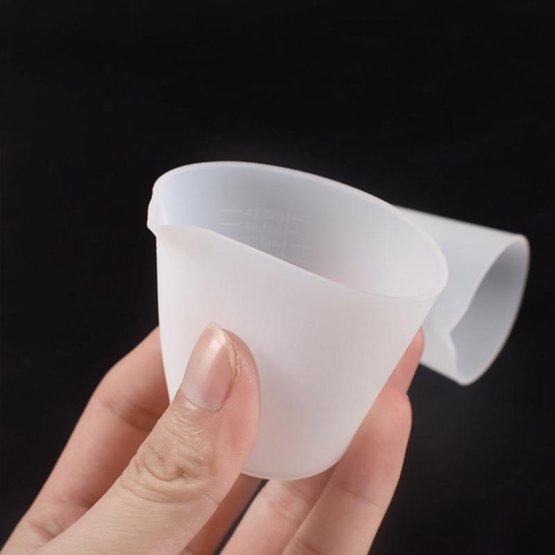 2 Pcs Silicone Measuring Cup Non-stick Mixing Cups Reusable Resin Supplies Cups for Resin DIY Craft Jewelry Making