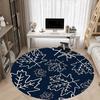 1pc Autumn Leaves Office Round Area Rug, Indoor Mat Suitable ForOffice, Under Office Chairs Bedroom Living Room Home Decor, Room Decot055