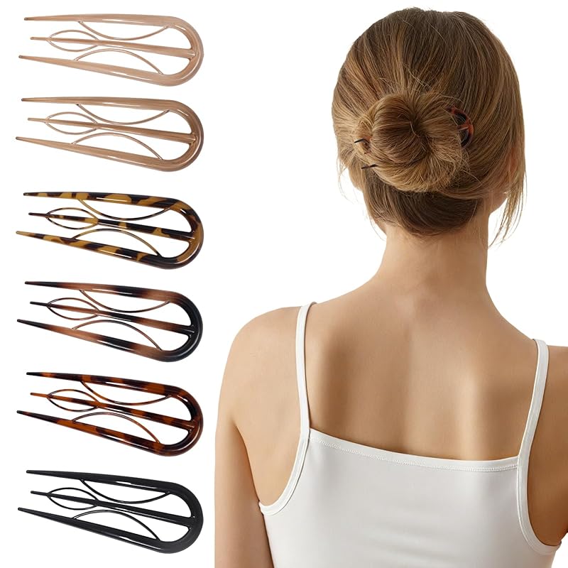 Sunolga 8PCS French Hair Pins for Thick Hair, Fashion French Pins Hair Styling, Matte French Hairpin for Women Fine Hair Accessories, French Twist