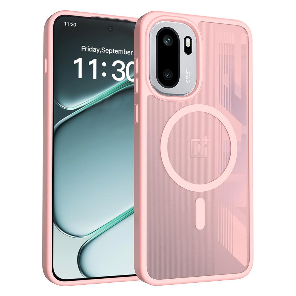 Haptik Magnetische Handyhülle Für OnePlus Ace 6 6T 15R 6,83 Zoll Magsafe Kabelloses Laden TPU-Rahmen Hartplastik-Rückseite