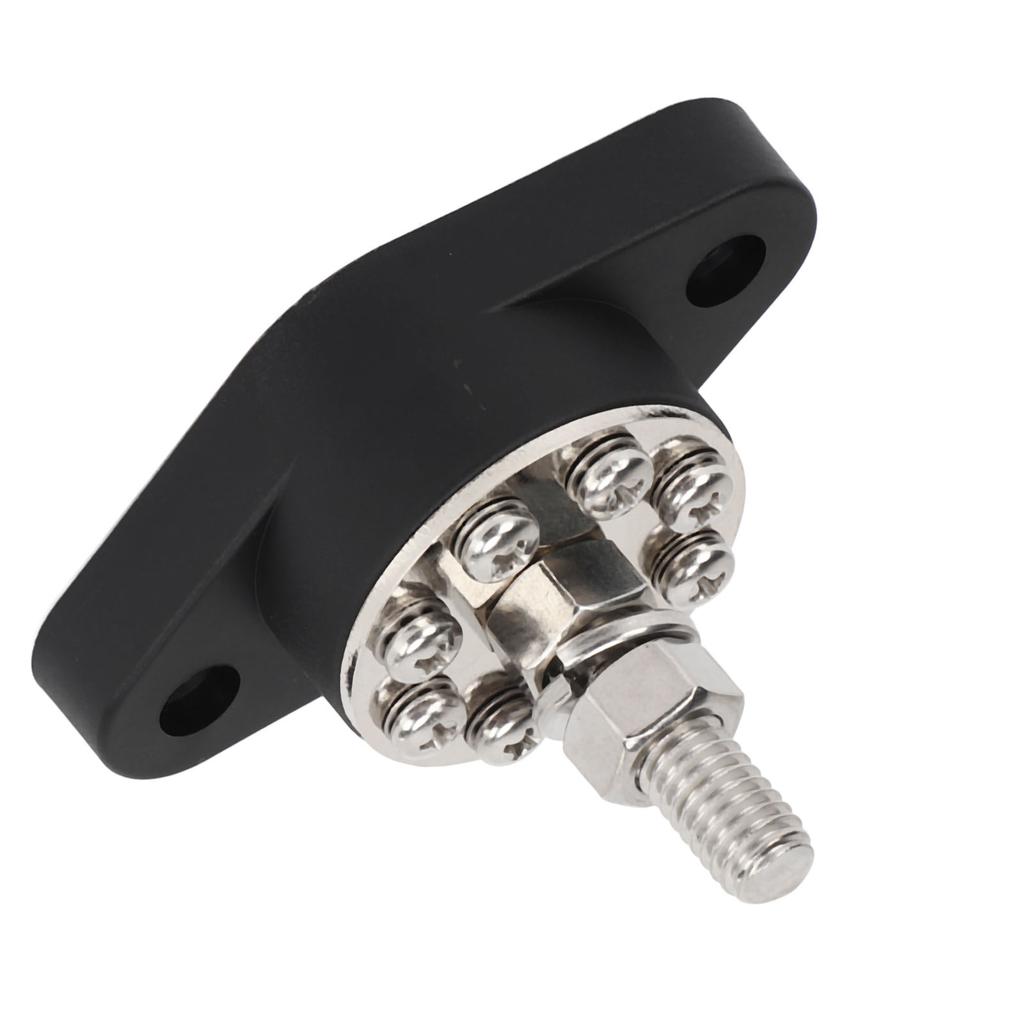 3/8in 180A Power Distribution Block 8+1 Point Bus Bar Junction Post with Transparent Cover