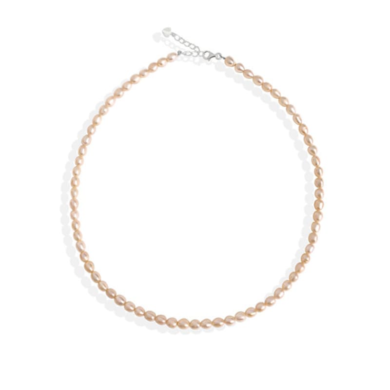 ozel Silver925 Bob Natural Pearl Necklace