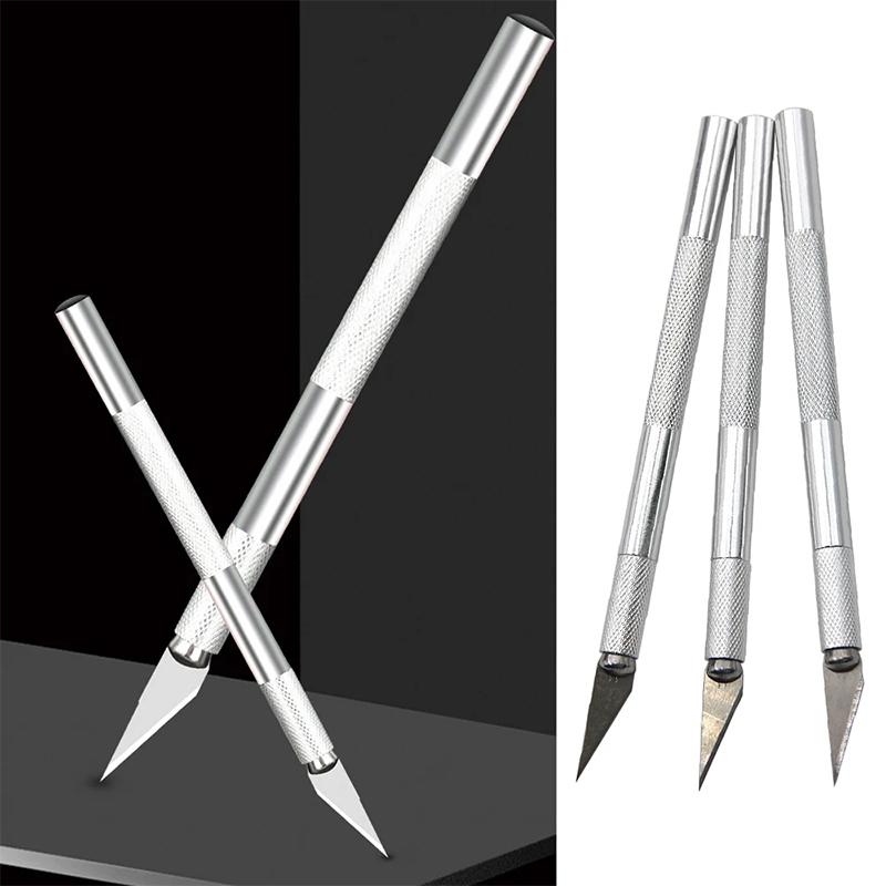 6 stuks Kunstmes Houtsnijwerk Handaccount Papier Snijden Snijgereedschap Accessoires Aluminiumlegering Handen Houtsnijmes Model