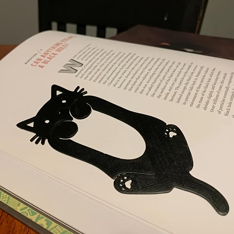 2pcs Adorable Black Cat Bookmark - Cute Animal Page Marker for Journals, Notebooks & Novels,Perfect Gift for Students&Cat Lovers