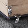 S925 Sterling Silver Dark Skull Tennis Prince Halloween Punk Earring