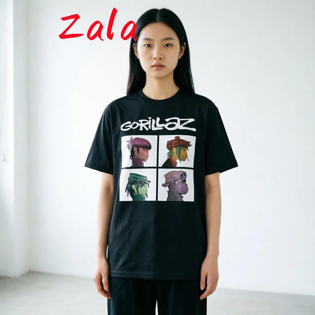 Music Band Gorillazs Punk Rock Print Unisexs Tshirt 90s Fashion Casual Short Sleeve Unisex T Shirt Summer Unisexs Clothing Tops